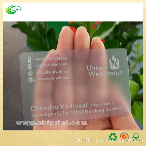 Printed Clear Business Cards (CKT- PC-215)